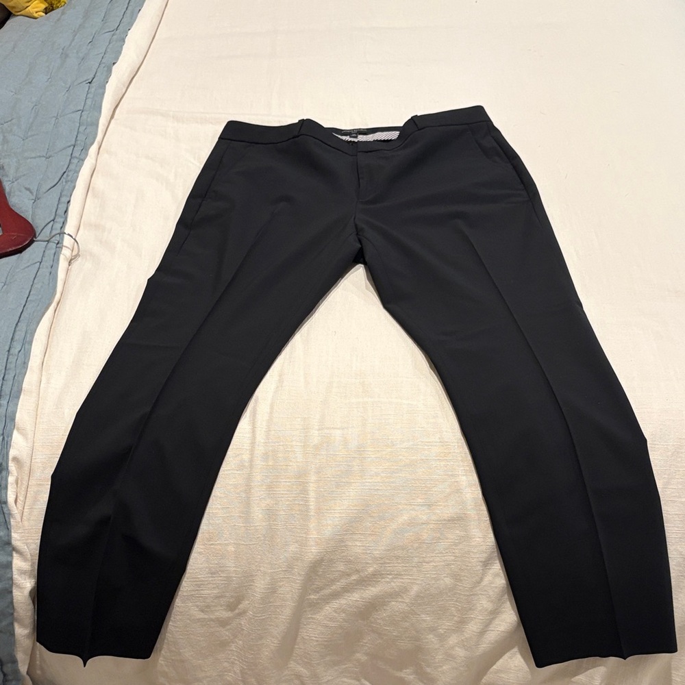 Banana Republic Women's Ryan Italian Wool Classic Black Trousers